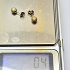 14 Karaatin kultaiset pallokorvakorut hiekkapuhallettu 5 mm - pikkukuva 5