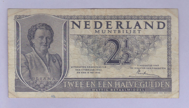Alankomaat 2½ Gulden v.1949 P-73