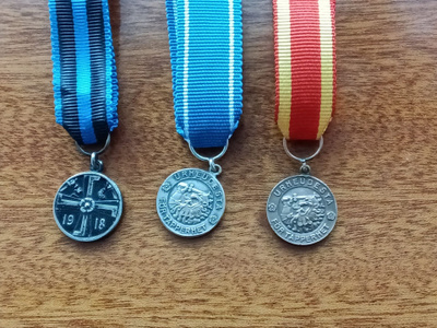 3. KPL. MINI MITALIA, VAPAUSSOTA, VM 1 LK, 2 LK 1918 kaikki