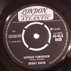 7" BOBBY DARIN - Sorrow Tomorrow - single 1961 rockabilly EX - pikkukuva 2