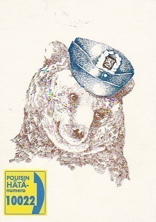 Postikortti, Eläinaihe, eläimet ,karhu