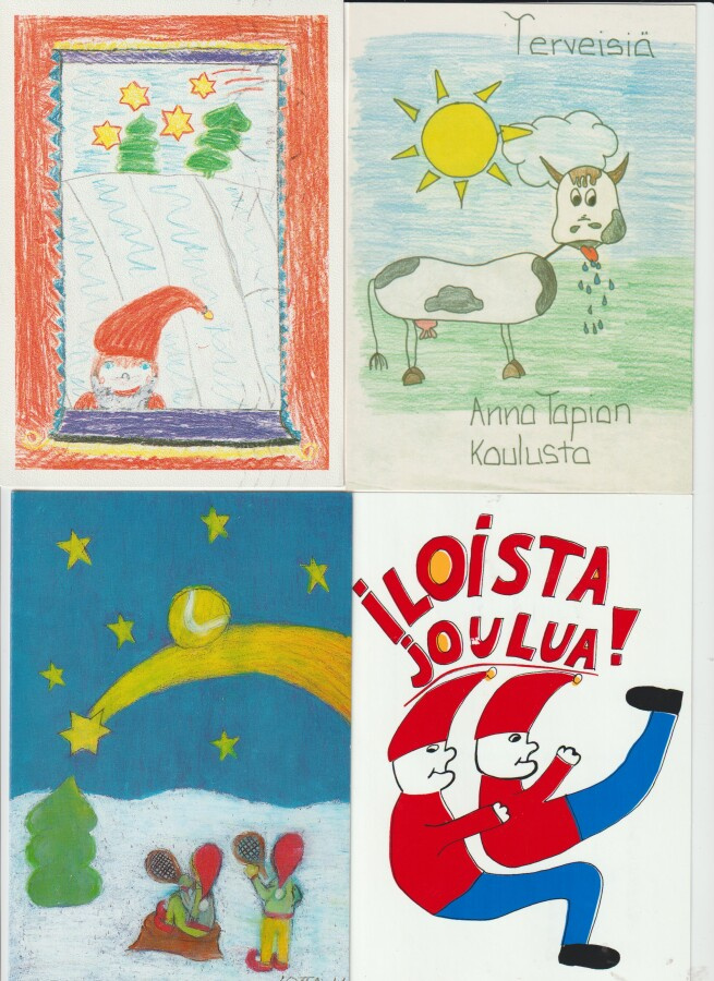 Lasten ja nuorten piirtämiä  No 3  , 4kpl ,(15.2.25)