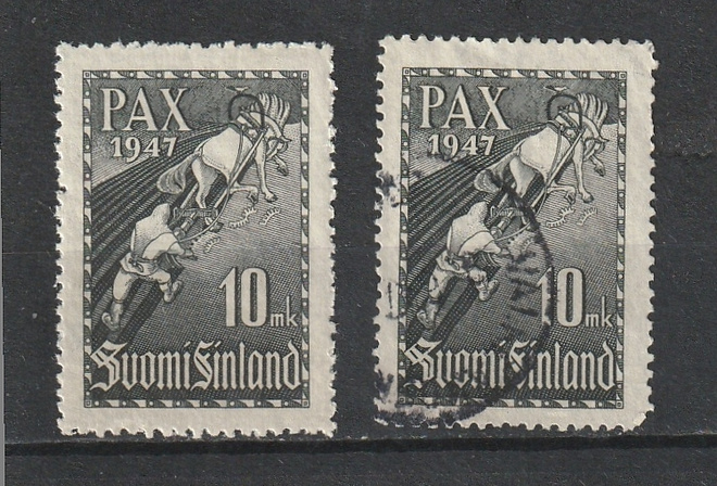 1947 Pariisin Rauhansopimus-merkki leimaamaton ja leimattu**