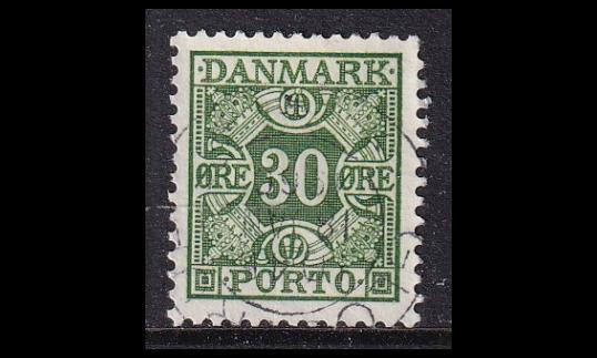 Tanska PORTO_36 o 30 öre vihreä (1937)