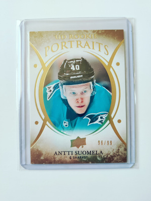 Antti Suomela 18-19 UD Gold Rookie Portraits /99