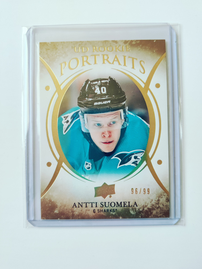 Antti Suomela 18-19 UD Gold Rookie Portraits /99
