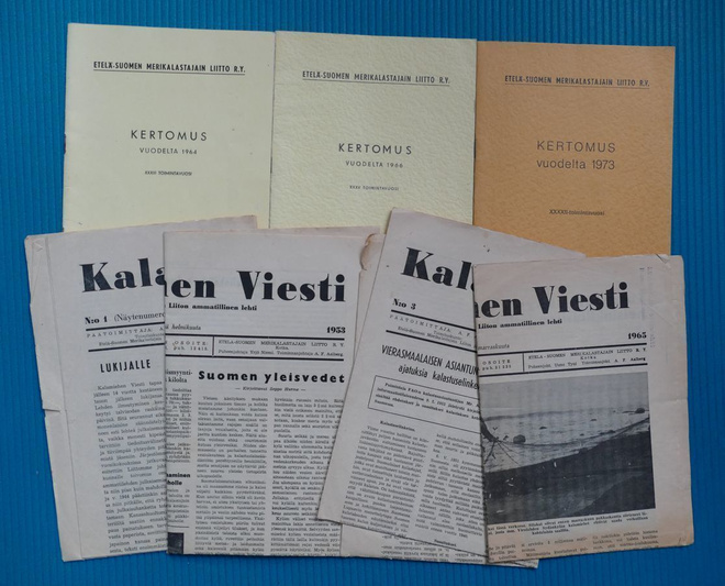 Kalamiehen Viesti -lehdet ja Merikal. Liiton vuosikertomus