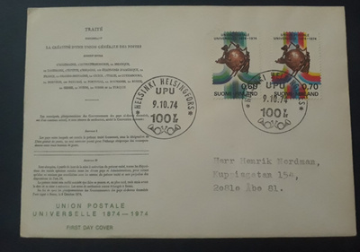 1974  UPU  FDC