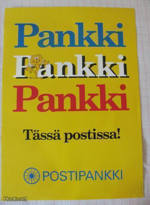 Postipankin juliste vuodelta 1995