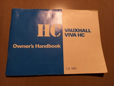 Vauxhall viva hc owners handbook