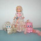MATTEL  LADY LOVELY LOCKS VALKOINEN KISSA - pikkukuva 5