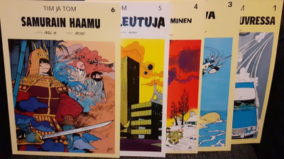 Paketti Tim ja Tom sarjakuva-albumeita (5 kpl)