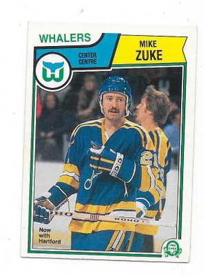 1983-84 OPC #322 Mike Zuke , Hartford Whalers