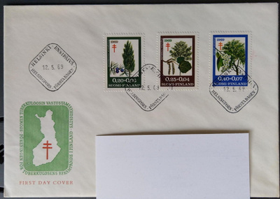 TUB-merkit 1969,sarja FDC-kuorella