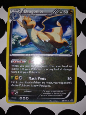 Dragonite 51/108 Roaring Skies RARE card