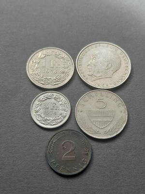 1974 kolikkosetti, 5kpl