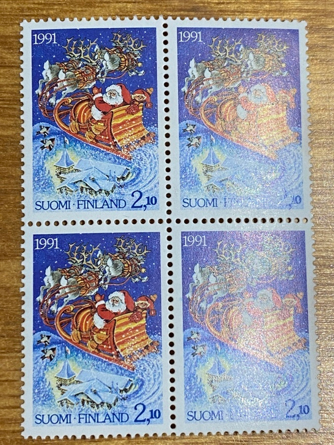 JOULU 2,10MK 1991 NELIÖ**