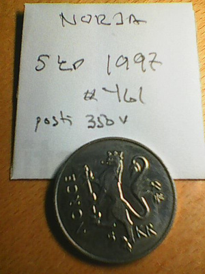Norja 5 kr 1997, Posti 350 vuotta, km#461