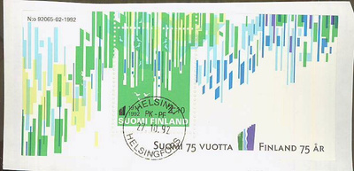 1992 Suomi 75 vuotta blokki Hki-92