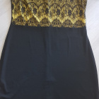 Musta Trikoomekko / Pitsimekko / Mekko - koko L - XL - pikkukuva 3