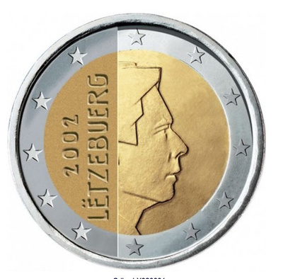 ** LUXEMBURG 2€ 2009 pillerissä **