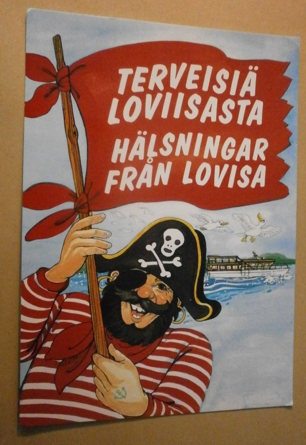Loviisa, terveisiä Loviisasta, piirrospk, ei p.