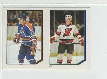 86-87 OPC Sticker Pat Verbeek 202/Mark Napier 75