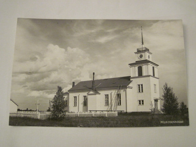 Postikortti Pelkosenniemi Lappi 1950-l Alkup.Mallikappale
