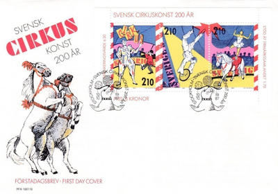 RUOTSI 1987 - Fa 1467/69 FDC KUORI