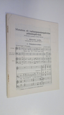 Ilmari (säv.) Krohn : Matutina eli varhaisjumalanpalvelus...