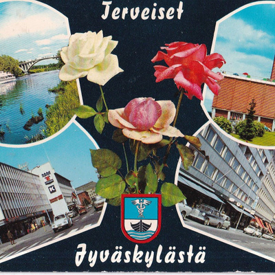 Jyväskylä. vaakuna. sommitelmakortti, e284