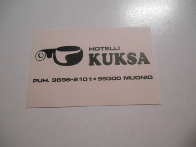 TT Etiketti Hotelli Kuksa Muonio
