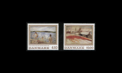 Tanska 932-3 ** Tanskalaista maalaustaidetta (1988)