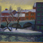 Tauno Nummi KONSULINSAARI Tampere öljyväri 62x73 - pikkukuva 2