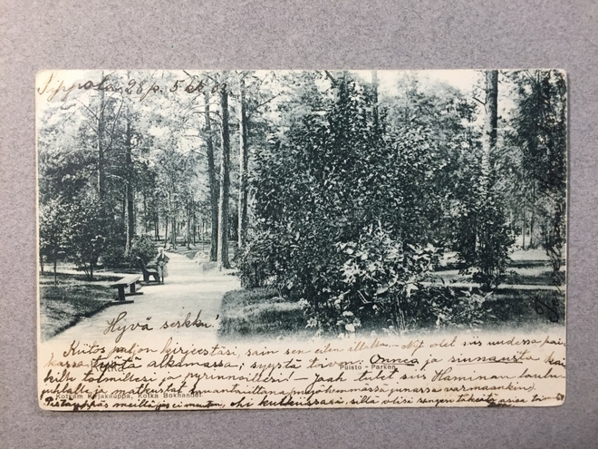 Paikkakuntakortti Kotka puistonäkymä 1903
