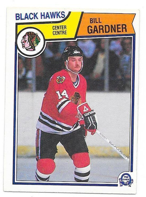 1983-84 OPC #103 Bill Gardner Chicago Blackhawks