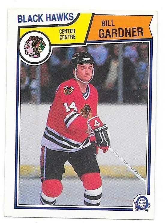 1983-84 OPC #103 Bill Gardner Chicago Blackhawks