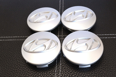 Hyundai vannekeskiöt – Kromi-hopea – 61mm (4kpl