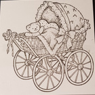 Serendipityn leimasin "BABY CARRIAGE/ vauvan vaunut " - pikkukuva 1