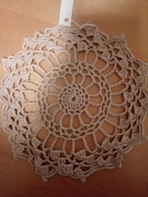 Virkattu liina beige