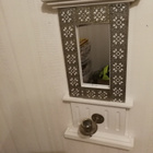 Puinen hopeakuvioitu kynttilälampetti - pikkukuva 1