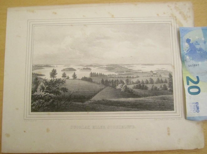 VANHA Gravyyri Kruskopf Suorlahti Kitee 1845 v. Adler Dietze