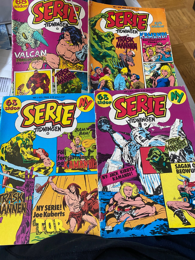 Serietidningen x 4, DC: Kamandi, Swamp Thing ym