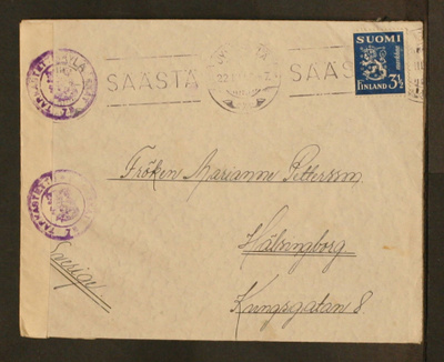 # 23794 # Kirje Jyväskylä > Ruotsi - 1943