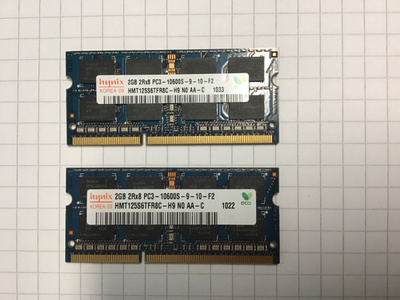 Hynix 2 x 2GB SO-Dimm 1333 MHz DDR3 Ram