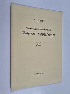 Finska kemistsamfundets glädjande meddelanden