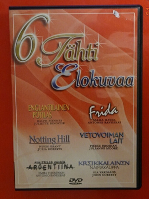 dvd, Englantilainen potilas, Frida, Notting Hill etc - 6 dvd