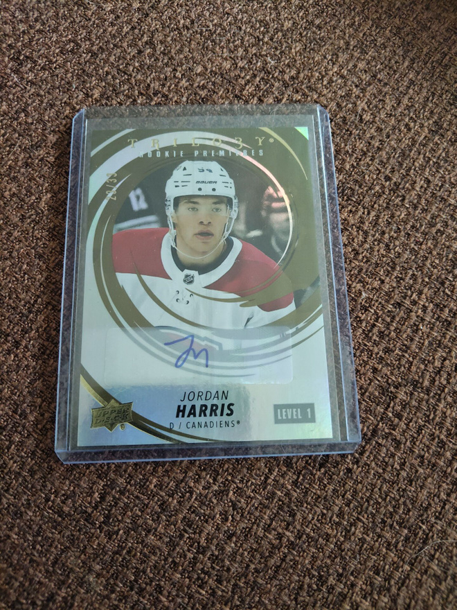 Jordan Harris UD 22-23 Trilogy Level 1 #219 Gold /33