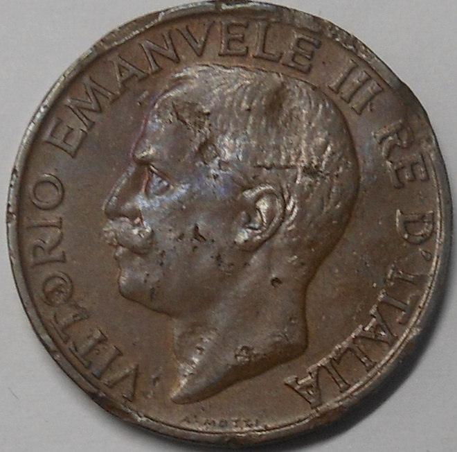 Italy, 10 centesimi 1923R.