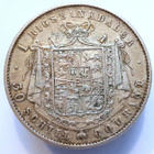 Tanska 1 rigsbankdaler-30 Schill Courant 1847 Hopeaa - pikkukuva 2